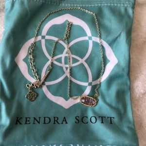 Kendra Scott Elisa Gold Short Necklace Amethyst
